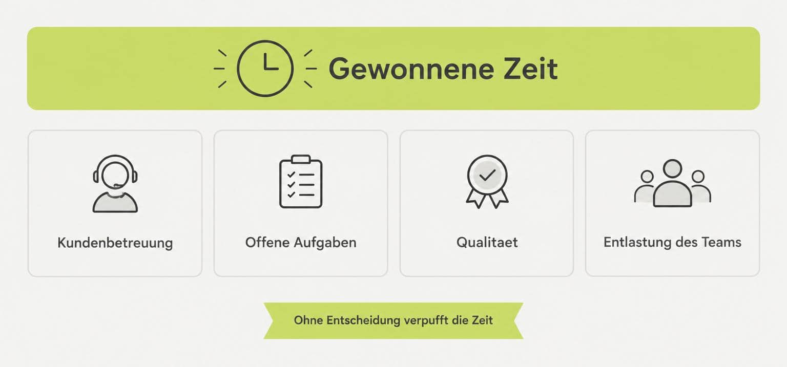 Vier Verwendungen für gewonnene Zeit